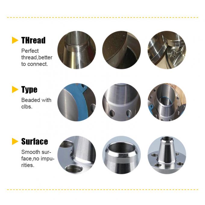 METAL Slip-On Flanges Connector Koper- en nikkelflangen ASTM B466 UNS C70600 Grootte 1