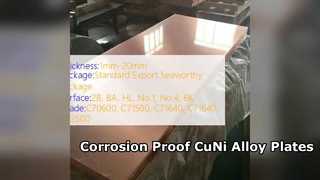 CuNi 90 10 en 70 30 gelegeerde platen, corrosiebestendig