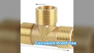 Kopernikkel T-stuk met schroefdraad