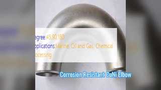 C70600 CuNi 90 graden elleboog corrosiebestendige fitting