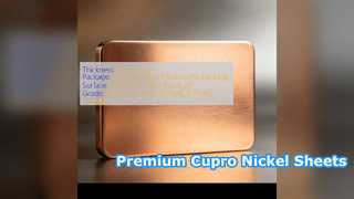 Premium Cupro-nikkelplaten C70600 C71500 Zeewaardige verpakking