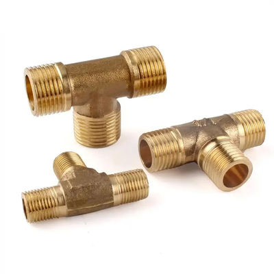 Multi-purpose HT 200-1001 Brass Female Tee Thread Fittings for Industrial Fluids & Gases