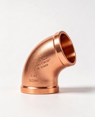C70600 Copper Nickel 90° Elbow ANSI B16.9 Seawater Proof Custom Schedule 80 BW Fitting