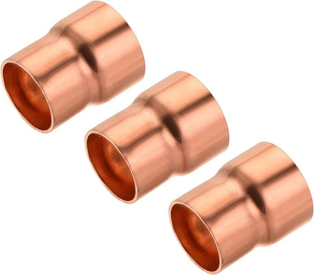 Brass Compression Reducing Coupling Copper Pipe Fittings, No-Solder Quick Install for Plumbing Systems