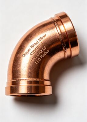 CuNi 90/10 LR Butt Weld Elbow, ASTM B466 C70600 Corrosion Resistant Fitting Marine Grade