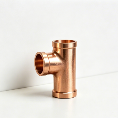 ASTM B466 UNS C70600 CuNi 90/10 Equal Tee, Marine Grade Seawater Corrosion Resistant Fitting